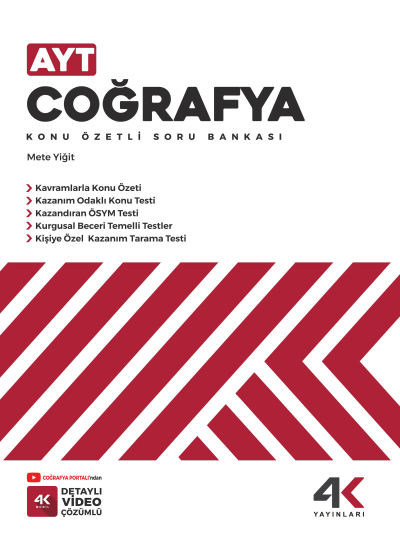 4K Yayınları AYT Coğrafya Konu Özetli Soru Bankası Vega Efsanesi