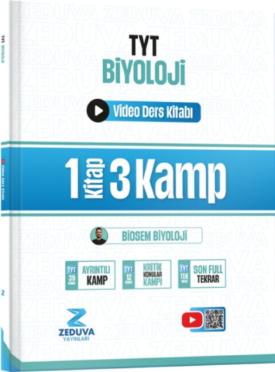 Biosem TYT Biyoloji 1 Kitap 3 Kamp Video Ders Kitabı Zeduva Yayınları Vega Efsanesi