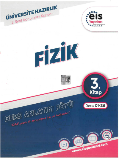 YKS - Mavi Set - DAF - Fizik - 3. Kitap Eis Yayınları Ders:01-26 12. Sınıf Konularını Kapsar Vega Efsanesi