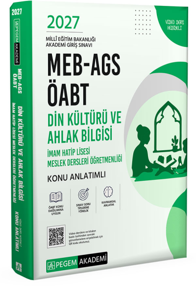 2027 MEB-AGS ÖABT Din Kültürü ve Ahlak Bilgisi Öğretmenliği Konu Anlatımlı Pegem Akademi Yayıncılık Vega Efsanesi