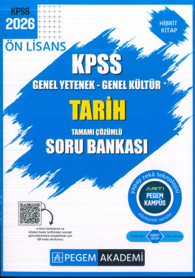 Ön Lisans KPSS Tarih Tamamı Çözümlü Soru Bankası Pegem Akademi Vega Efsanesi