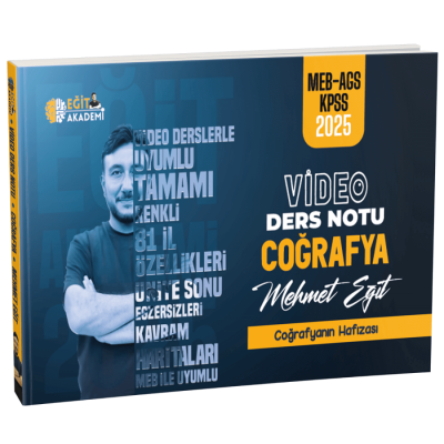 2025 MEB AGS KPSS Coğrafya Video Ders Notları Mehmet Eğit