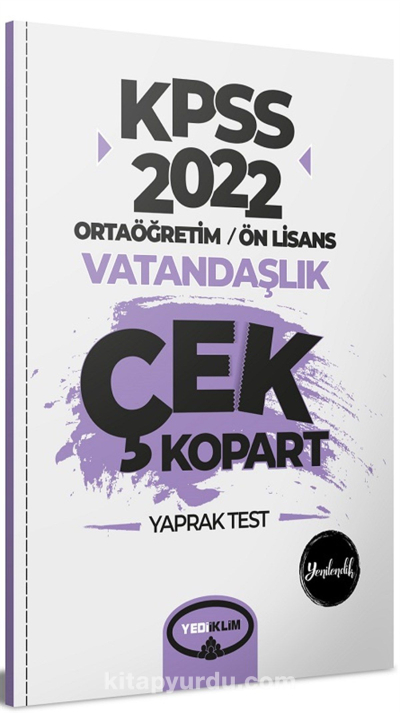 KPSS Ortaöğretim Ön Lisans Genel Yetenek Genel Kültür Vatandaşlık Çek Kopart Yaprak Test Vega Efsanesi