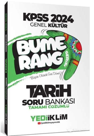 2024 KPSS Tarih Bumerang Soru Bankası Çözümlü Yediiklim Yayınları Vega Efsanesi
