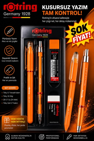 Rotring 0.7 Uçlu Kalem Jel Kalem Silgi Uç Set Vega Efsanesi