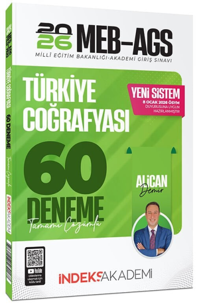 2026 MEB-AGS Türkiye Coğrafyası 60 Deneme Çözümlü İndeks Akademi Yayıncılık Vega Efsanesi