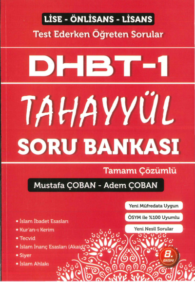 TAHAYYÜL SORU BANKASI TAMAMI ÇÖZÜMLÜ DHBT-1 Vega Efsanesi