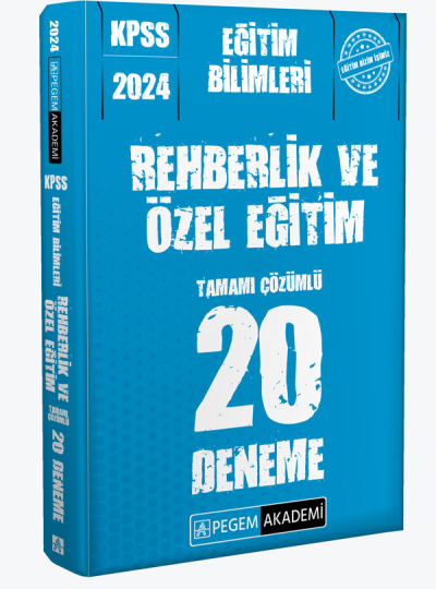 2024 KPSS Eğitim Bilimleri Rehberlik ve Özel Eğitim 20 Deneme Vega Efsanesi