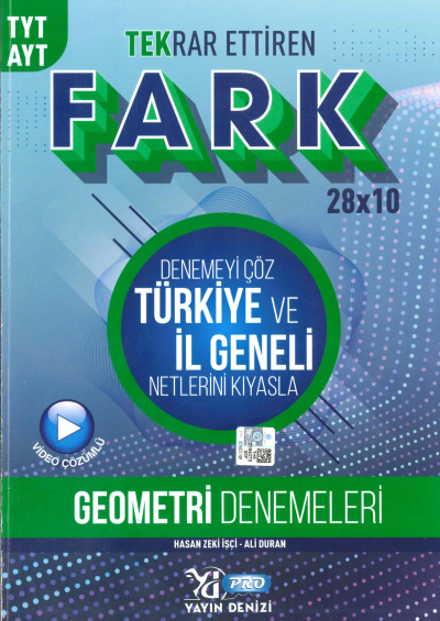 YKS TYT AYT PRO FARK DENEME GEOMETRİ 28X10 Vega Efsanesi