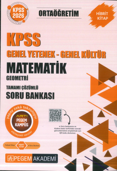 Ortaöğretim KPSS Matematik - Geometri Tamamı Çözümlü Soru Bankası Pegem Akademi Vega Efsanesi