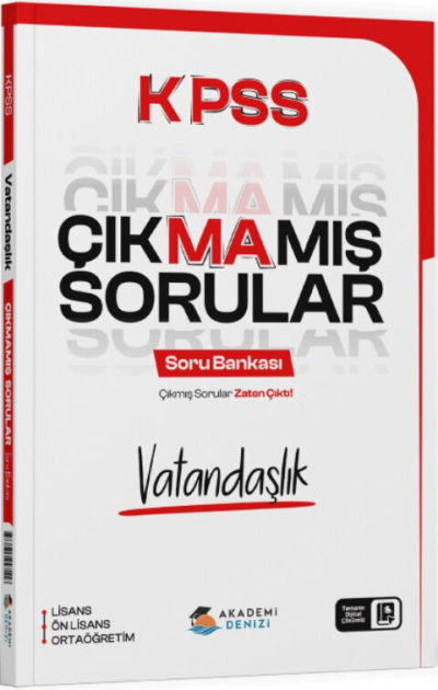 KPSS Vatandaşlık Çıkmamış Sorular Soru Bankası Akademi Denizi Vega Efsanesi