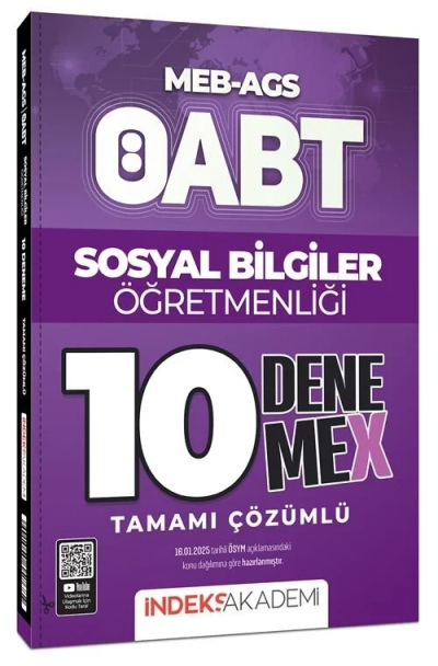 2025 ÖABT MEB-AGS Sosyal Bilgiler Öğretmenliği 10 DenemeX Çözümlü İndeks Akademi Yayıncılık Vega Efsanesi