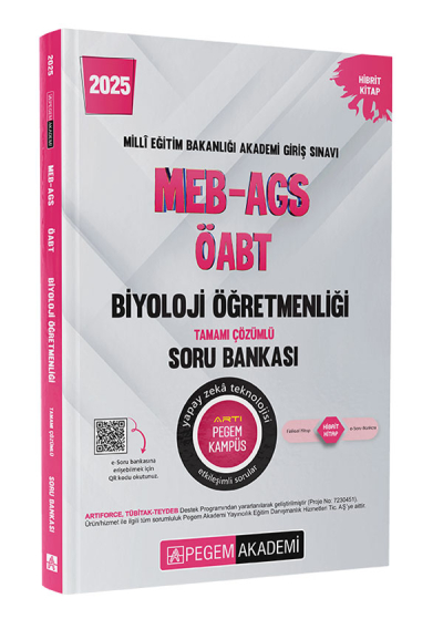 2025 MEB-AGS-ÖABT Biyoloji Tamamı Çözümlü Soru Bankası Pegem Yayınları Vega Efsanesi