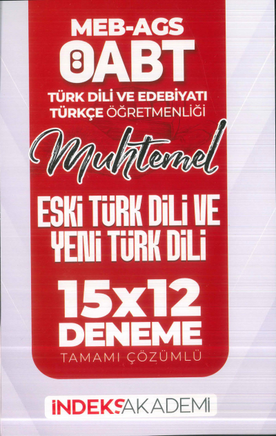 2025 ÖABT MEB-AGS Türk Dili Edebiyatı-Türkçe Eski Türk Dili ve Yeni Türk Dili 15x12 Deneme Çözümlü İndeks Akademi Yayıncılık Vega Efsanesi