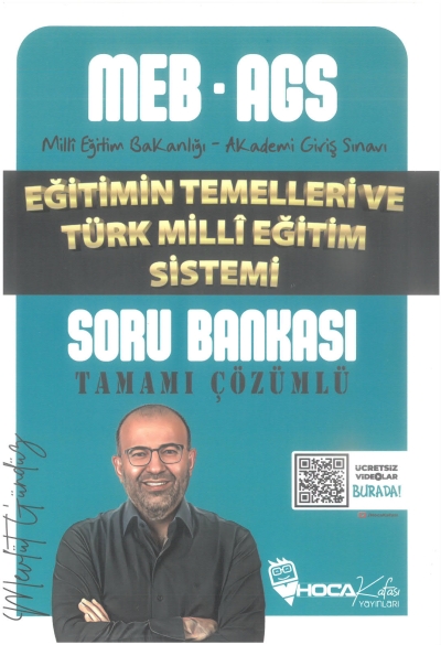 MEB-AGS Eğitimin Temelleri ve Türk Milli Eğitim Sistemi Soru Bankası Çözümlü Hoca Kafası Yayınları Vega Efsanesi