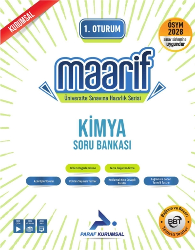 2028 Maarif TYT Kimya Soru Bankası Paraf Yayınları