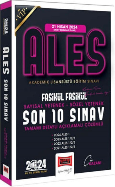 2024 ALES Son 10 Sınav Fasikül Fasikül Çıkmış Sorular (21 Nisan 2024 Sınavı Dahil) Yargı Yayınevi Vega Efsanesi