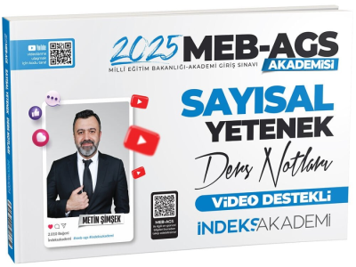 2025 MEB AGS Sayısal Yetenek Video Ders Notları İndeks Akademi Yayıncılık Vega Efsanesi