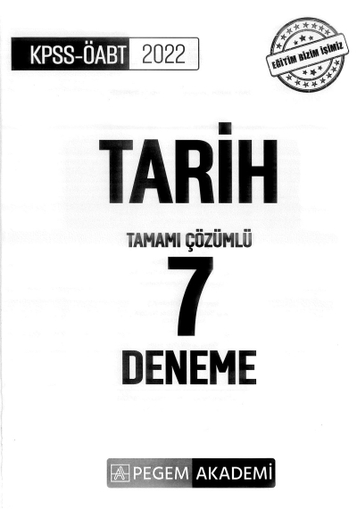 TARİH TAMAMI ÇÖZÜMLÜ 7 DENEME Vega Efsanesi