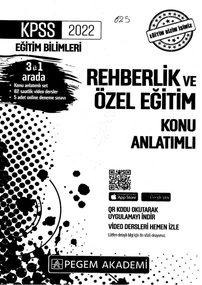 2022 KPSS Eğitim Bilimleri REHBERLİK VE ÖZEL EĞİTİM KONU ANLATIM