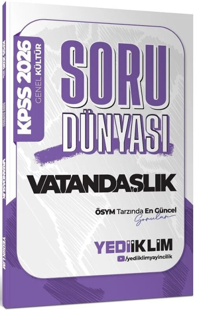 2026 KPSS Genel Yetenek Vatandaşlık Soru Dünyası Yediiklim Yayınları Vega Efsanesi