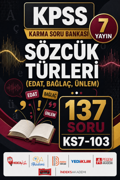 Sözcük Türleri (Edat, Bağlaç, Ünlem) 7 Yayın 137 Soru Vega Efsanesi
