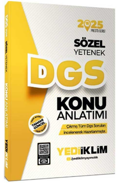 2025 DGS Sözel Yetenek Konu Anlatımı Yediiklim Yayınları Vega Efsanesi