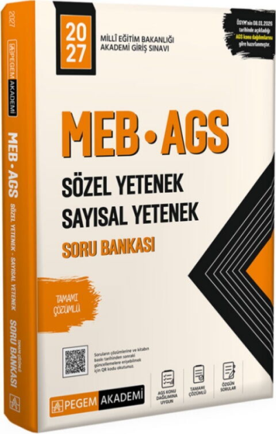 2027 MEB AGS Sözel Yetenek Sayısal Yetenek Soru Bankası Pegem Yayınları