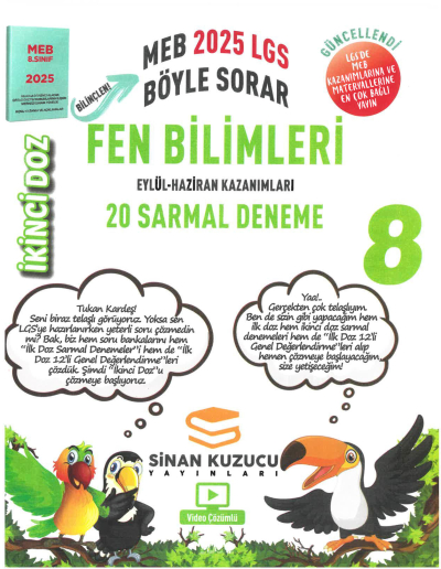 Sinan Kuzucu Yayınları 8. Sınıf İkinci Doz Fen Bilimleri 20 Sarmal Branş Deneme Vega Efsanesi