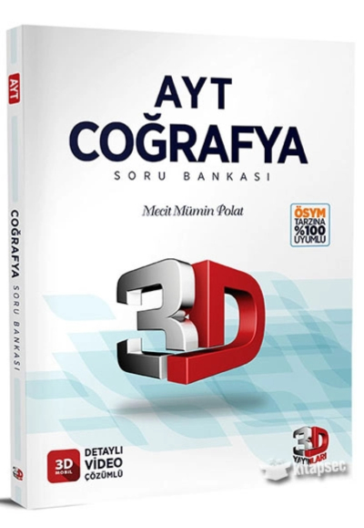 AYT 3D Coğrafya Tamamı Video Çözümlü Soru Bankası Vega Efsanesi