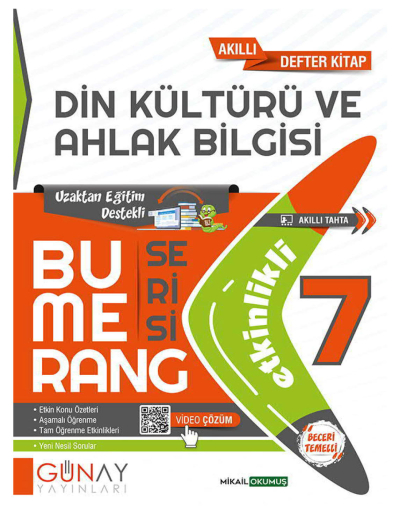 7. Sınıf Din Kültürü ve Ahlak Bilgisi Bumerang Soru Bankası Günay Yayınları