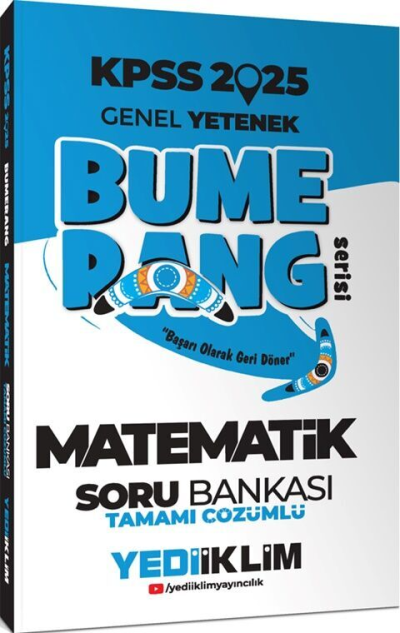 2025 KPSS Genel Yetenek Bumerang Matematik Tamamı Çözümlü Soru Bankası Yediiklim Yayınları Vega Efsanesi