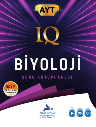 AYT Biyoloji IQ Soru Kütüphanesi Paraf Yayınları