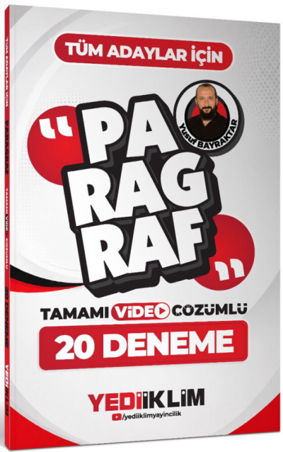 Tüm Adaylar İçin Paragraf Tamamı Video Çözümlü 20 Deneme Yediiklim Yayınları Vega Efsanesi