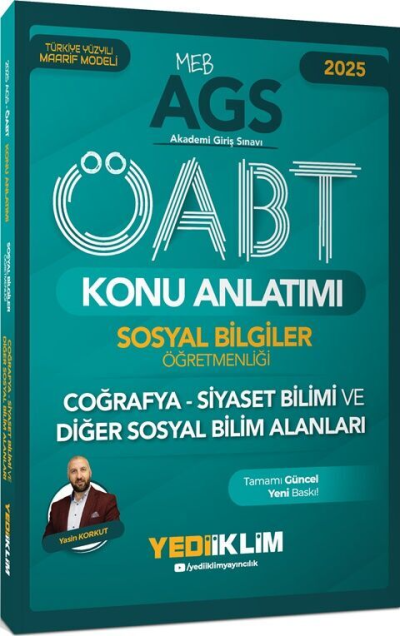 2025 MEB AGS ÖABT Sosyal Bilgiler Öğretmenliği Coğrafya Siyaset Bilimi ve Diğer Sosyal Bilim Alanları Konu A Yediiklim Yayınları Vega Efsanesi