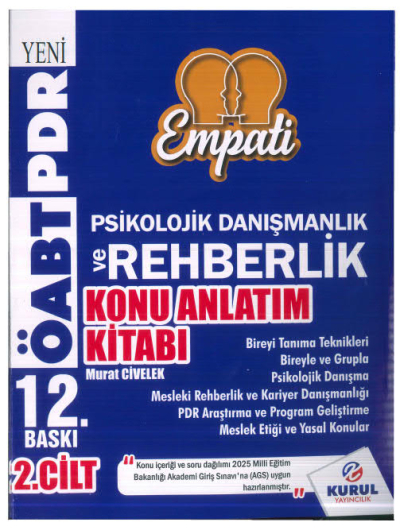 2025 ÖABT Empati Psikolojik Danışmanlık ve Rehberlik Konu Anlatımlı 2. Cilt