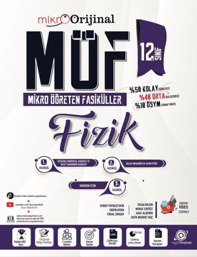 Mikro 12. Sınıf Fizik MÖF Mikro Öğreten Fasiküller Orijinal Yayınları Vega Efsanesi