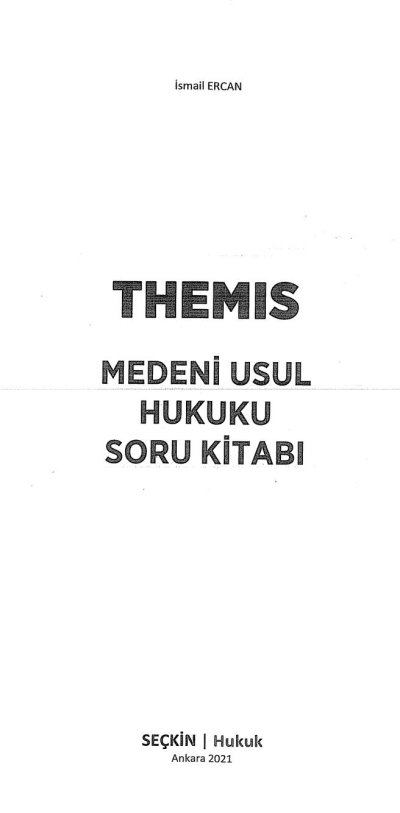 THEMIS MEDENİ USUL HUKUK SORU KİTABI Vega Efsanesi