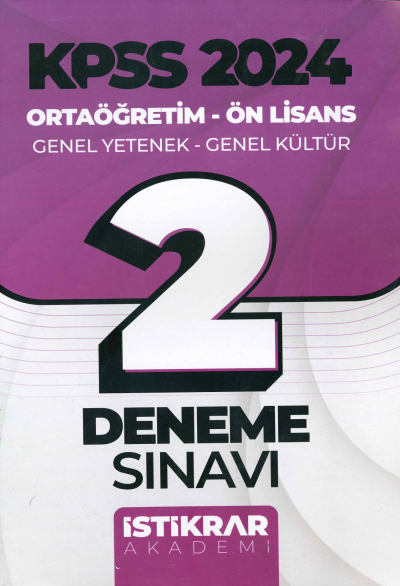 2 DENEME SINAVI GY GK Vega Efsanesi