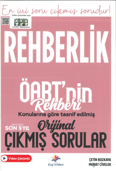 REHBERLİK ÖABT'NİN REHBERİ KONULARINA GÖRE TASNİF EDİLMİŞ 2014-2022 ÇIKMIŞ SORULAR Vega Efsanesi