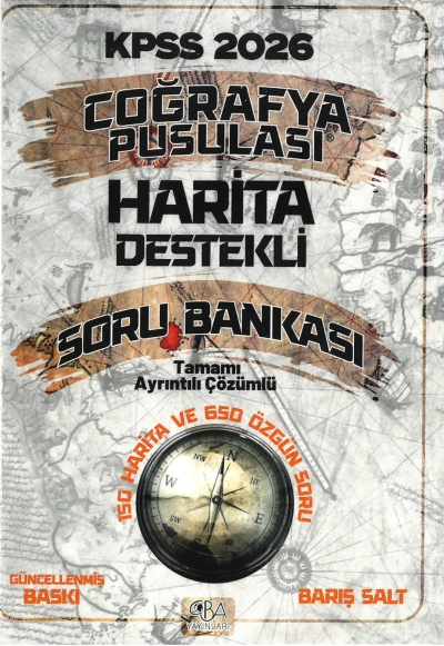 2026 KPSS Coğrafya Pusulası Harita Destekli Soru Bankası CBA Yayınları