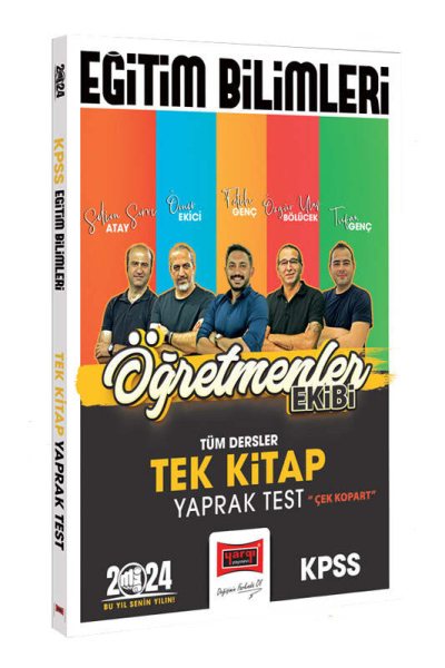 2024 KPSS Eğitim Bilimleri Öğretmenler Ekibi Tek Kitap Tüm Dersler Yaprak Test Vega Efsanesi