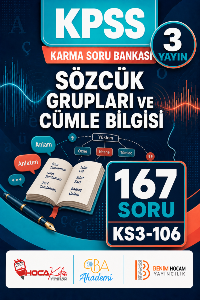 Sözcük Grupları ve Cümle Bilgisi 3 Yayın 167 Soru (Benim Hocam - CBA - Hoca Kafası Yayınları) Vega Efsanesi