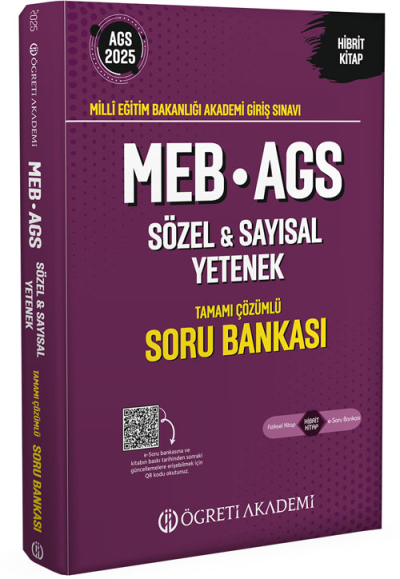 2025 MEB AGS Sözel Sayısal Yetenek Tamamı Çözümlü Soru Bankası Öğreti Akademi Vega Efsanesi
