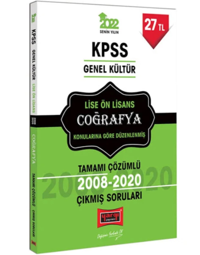 KPSS Genel Kültür Lise Ön Lisans Coğrafya Tamamı Çözümlü Çıkmış Sorular Vega Efsanesi