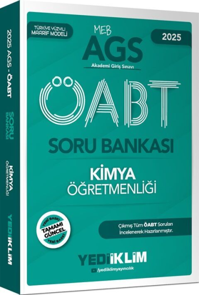 2025 MEB AGS ÖABT Kimya Öğretmenliği Soru Bankası Yediiklim Yayınları Vega Efsanesi