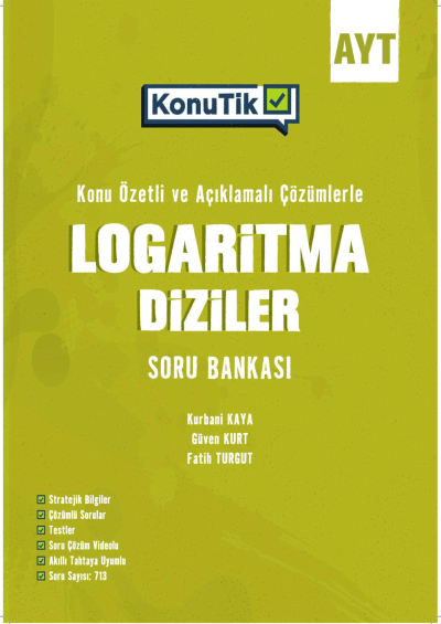 AYT KonuTik Logaritma Diziler Soru Bankası Okyanus Yayınları Vega Efsanesi