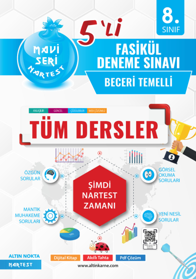 8. Sınıf Nartest Tüm Dersler 5 Li Fasikül Deneme Sınavı Nartest Yayınları Vega Efsanesi