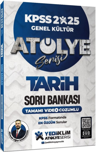 2025 KPSS Genel Kültür Tarih Atölye Serisi Tamamı Video Çözümlü Soru Bankası Yediiklim Yayınları Vega Efsanesi