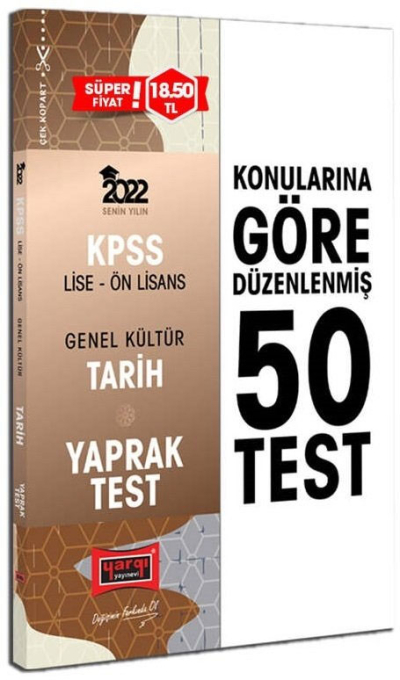 KPSS Lise Ön Lisans GK Tarih Yaprak Test Vega Efsanesi